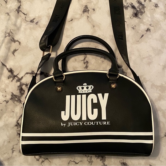 👑 Juicy Couture Crown Bowling Bag with Crossbody Strap - Picture 2 of 8